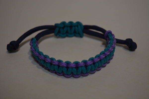 Náramek základní uzel TENKÝ - paracord Posouvací - Image 2