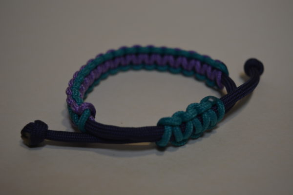 Náramek základní uzel TENKÝ - paracord Posouvací - Image 3