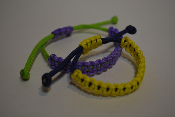 Náramek základní uzel TENKÝ - paracord Posouvací